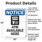 Signmission Atm Available Here, 10 in W x Rectangle, Aluminum OS-2PACK-NS-A-1014-V-10180 - alternate 8